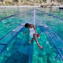 Glasbodenboot Ischia: Badestopp an der Grünen Grotte