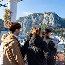 Von Neapel aus: Geführte Tour durch Capri mit Tickets für die Fähre und Minibus