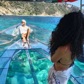 Glasbodenboot Ischia: Badestopp an der Grünen Grotte