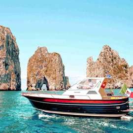 Positano: Capri und Blaue Grotte Gemeinsame Bootstour mit Getränken